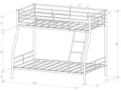 схема с размерами кровать Гранада-2