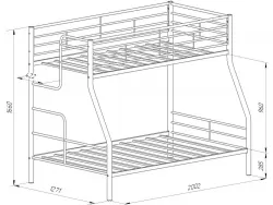 схема с размерами кровать Гранада-3