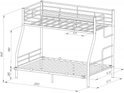 схема с размерами кровать Гранада-3 140